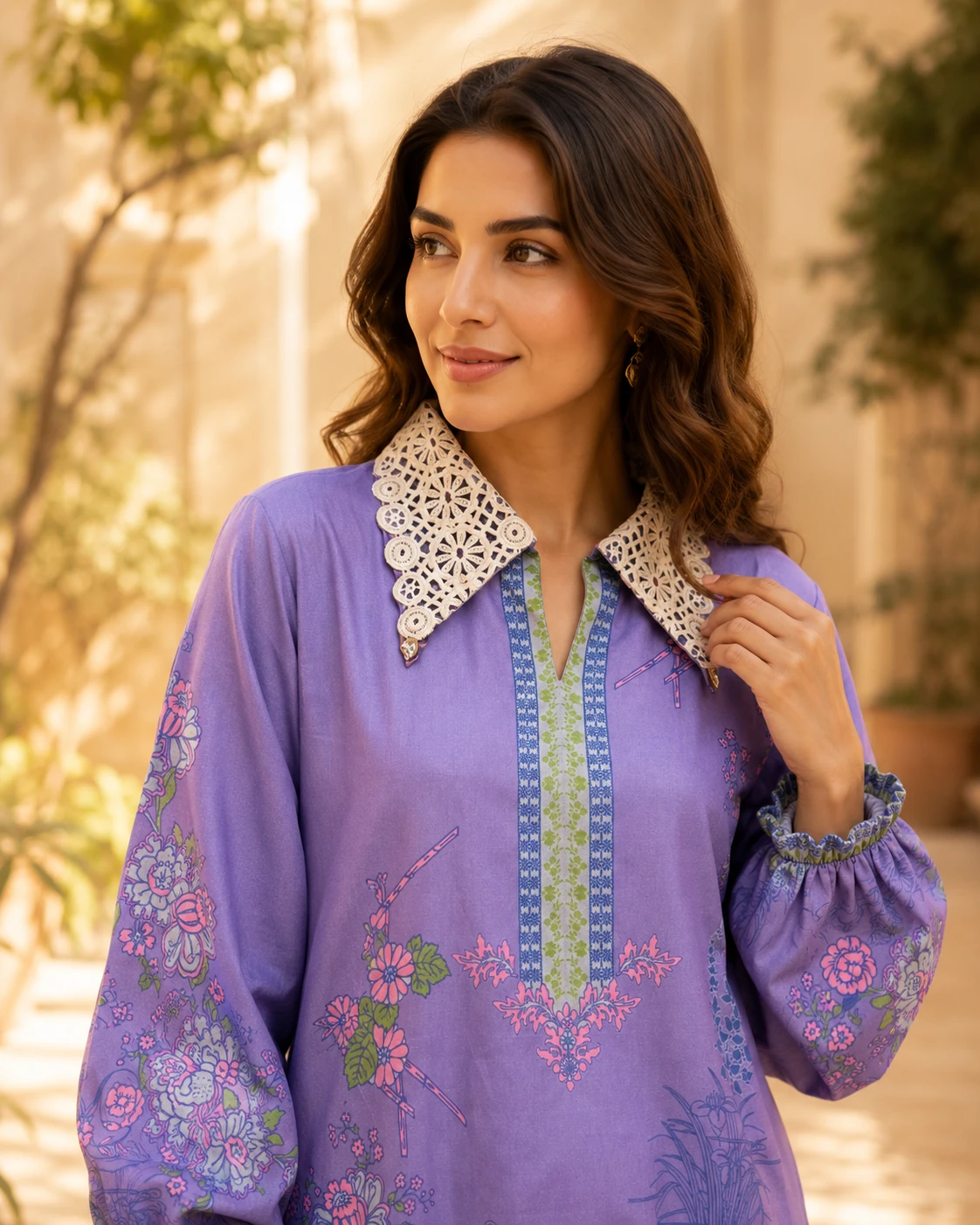 Wisteria Garden Co-ord Set Detail